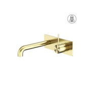 Mecca Wall Basin/Bath Mixer Handle Up 120mm Brushed Gold gallery detail image