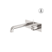Mecca Wall Basin/Bath Mixer Handle Up 160mm Brushed Nickel gallery detail image