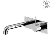 Mecca Wall Basin/Bath Mixer Handle Up 260mm Chrome gallery detail image