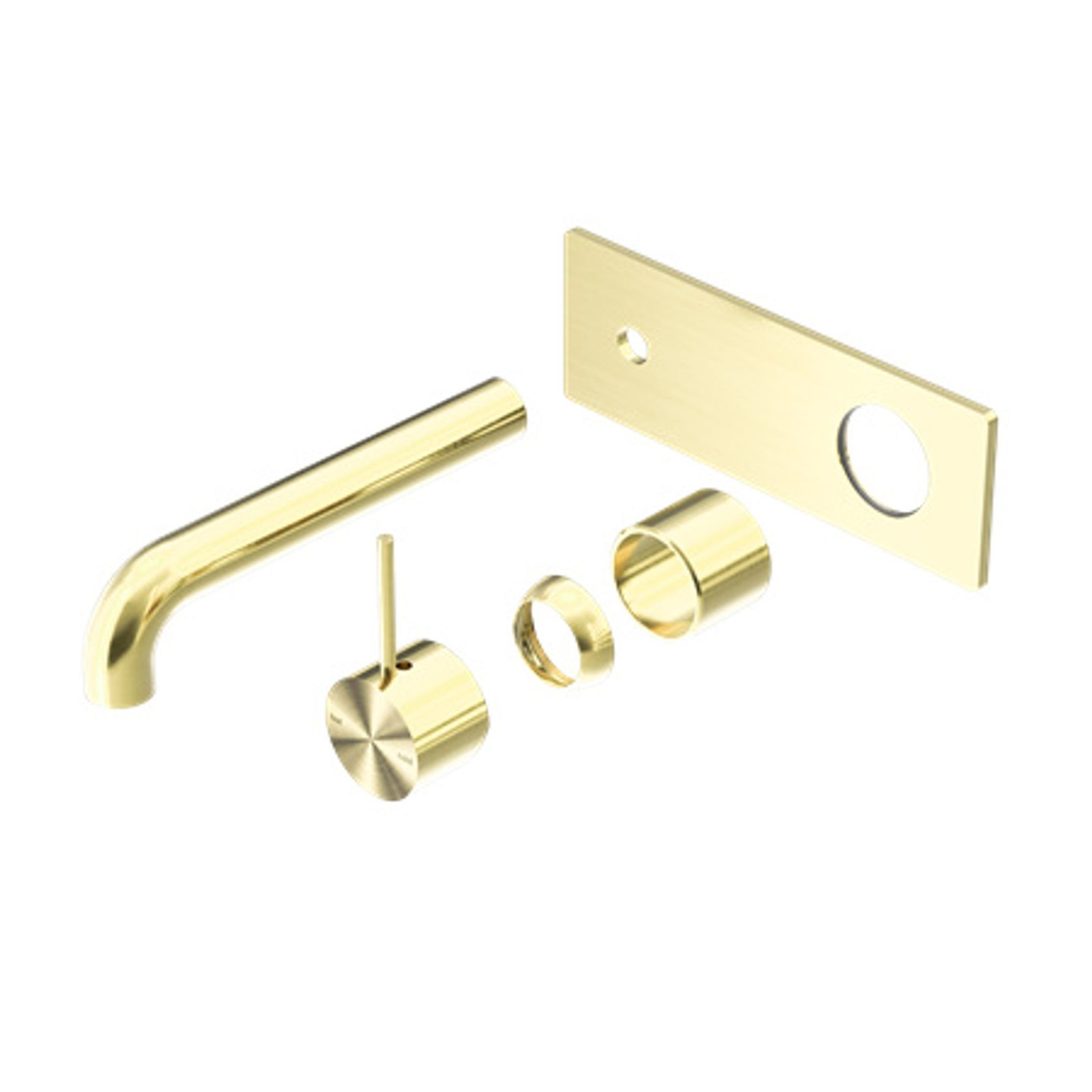 Mecca Wall Basin/Bath Mixer Handle Up 260mm Trim Kits Only Brushed Gold gallery detail image