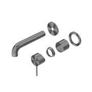 Mecca Wall Basin/Bath Mixer Separate Back Plate 260mm Trim Kits Only Gun Metal gallery detail image