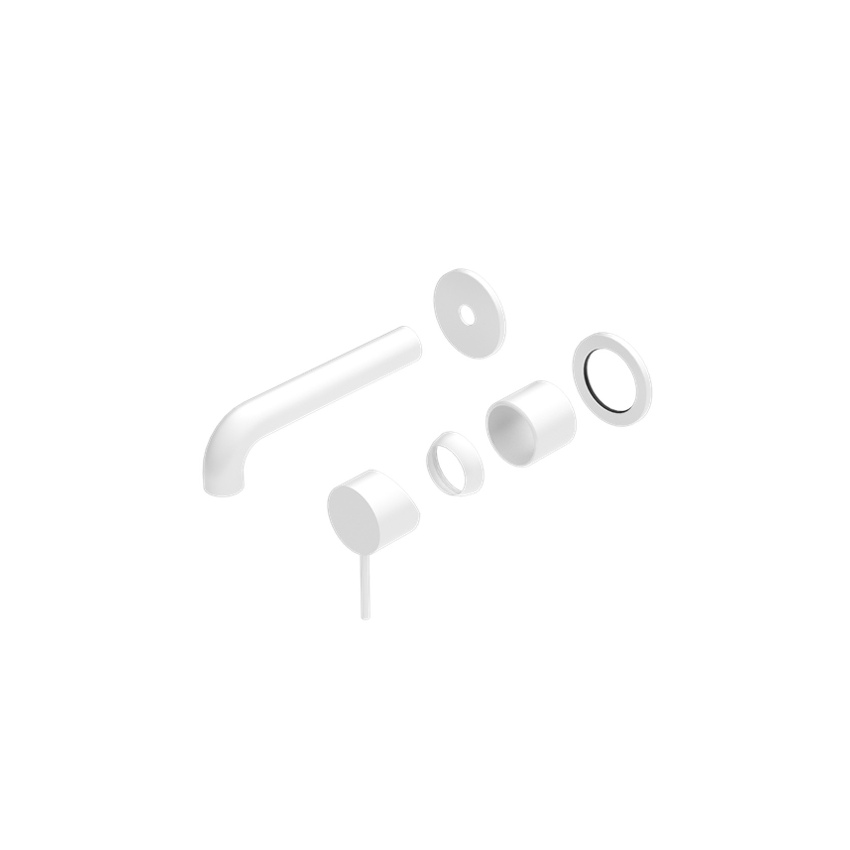 Mecca Wall Basin/Bath Mixer Separate Back Plate 260mm Trim Kits Only Matte White gallery detail image