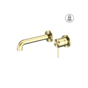 Mecca Wall Basin/Bath Mixer Separate Back Plate 260mm Brushed Gold gallery detail image