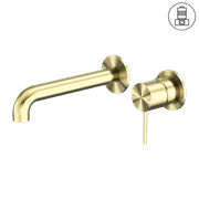 Mecca Wall Basin/Bath Mixer Separate Back Plate 160mm Brushed Gold gallery detail image