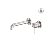 Mecca Wall Basin/Bath Mixer Separate Back Plate 230mm Brushed Nickel gallery detail image