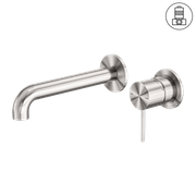 Mecca Wall Basin/Bath Mixer Separate Back Plate 160mm Brushed Nickel gallery detail image