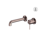 Mecca Wall Basin/Bath Mixer Separate Back Plate 185mm Brushed Bronze gallery detail image
