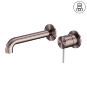 Mecca Wall Basin/Bath Mixer Separate Back Plate 120mm Brushed Bronze gallery detail image
