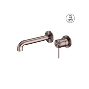 Mecca Wall Basin/Bath Mixer Separate Back Plate 120mm Brushed Bronze gallery detail image