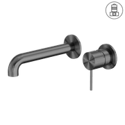 Mecca Wall Basin/Bath Mixer Separate Back Plate 260mm Gun Metal gallery detail image