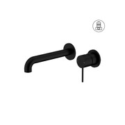 Mecca Wall Basin/Bath Mixer Separate Back Plate 260mm Matte Black gallery detail image