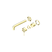 Mecca Wall Basin/Bath Mixer Separate Back Plate 185mm Trim Kits Only Brushed Gold gallery detail image