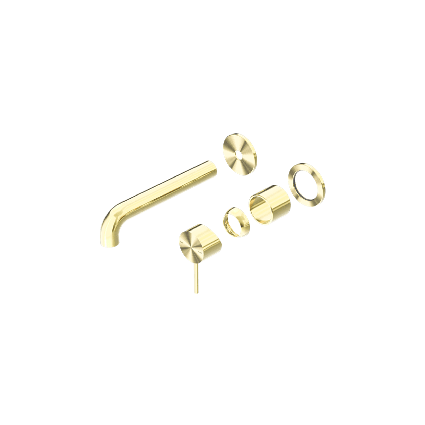 Mecca Wall Basin/Bath Mixer Separate Back Plate 160mm Trim Kits Only Brushed Gold gallery detail image