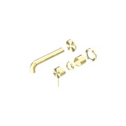 Mecca Wall Basin/Bath Mixer Separate Back Plate 120mm Trim Kits Only Brushed Gold gallery detail image