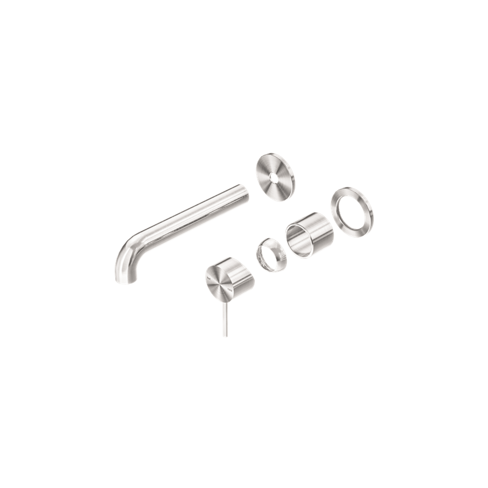 Mecca Wall Basin/Bath Mixer Separate Back Plate 230mm Trim Kits Only Brushed Nickel gallery detail image