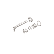 Mecca Wall Basin/Bath Mixer Separate Back Plate 160mm Trim Kits Only Brushed Nickel gallery detail image