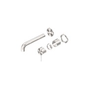 Mecca Wall Basin/Bath Mixer Separate Back Plate 260mm Trim Kits Only Brushed Nickel gallery detail image