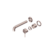 Mecca Wall Basin/Bath Mixer Separate Back Plate 185mm Trim Kits Only Brushed Bronze gallery detail image