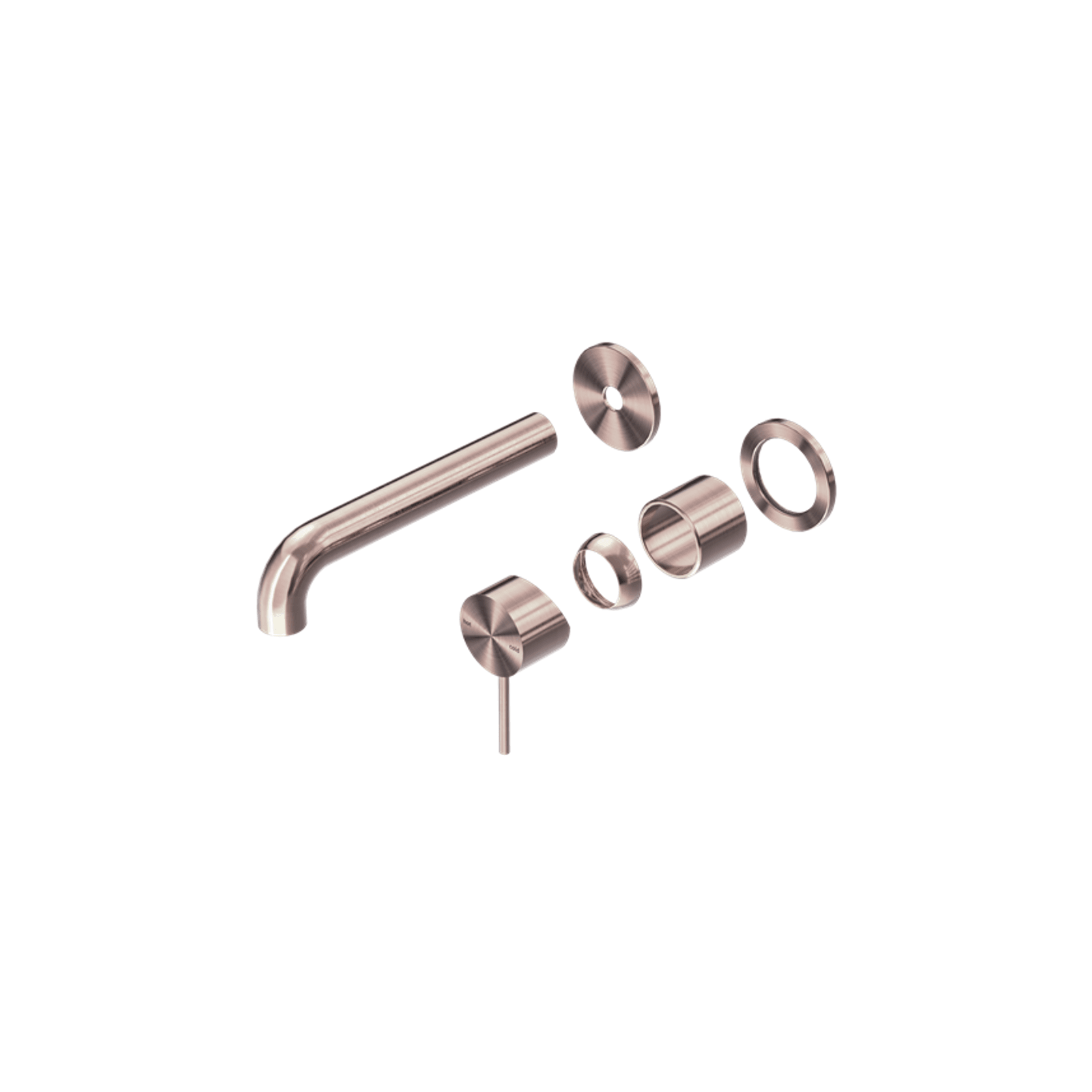 Mecca Wall Basin/Bath Mixer Separate Back Plate 260mm Trim Kits Only Brushed Bronze gallery detail image