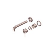 Mecca Wall Basin/Bath Mixer Separate Back Plate 260mm Trim Kits Only Brushed Bronze gallery detail image