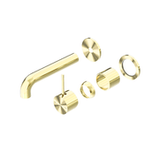Mecca Wall Basin/Bath Mixer Separate Back Plate Handle Up 160mm Trim Kits Only Brushed Gold gallery detail image