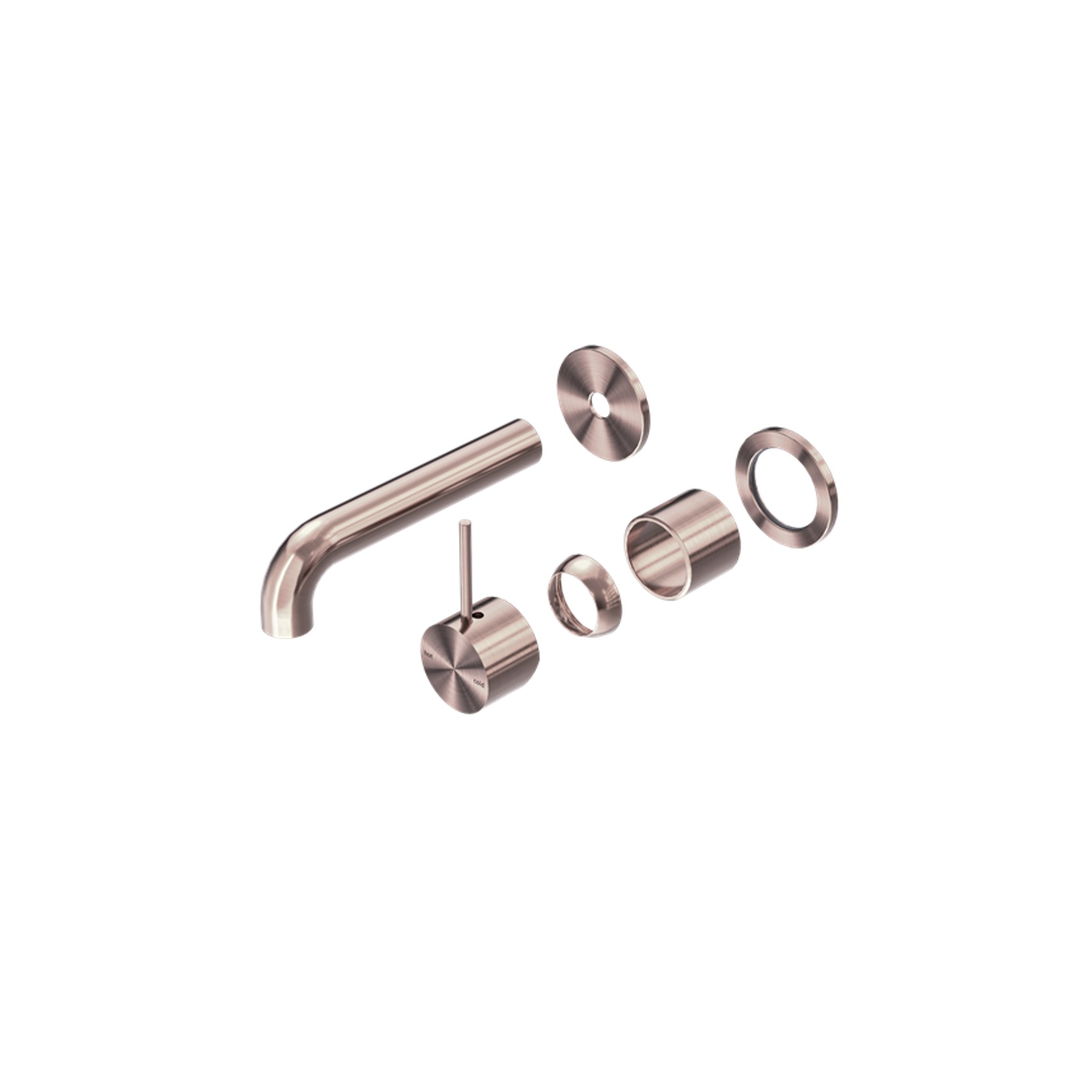 Mecca Wall Basin/Bath Mixer Separate Back Plate Handle Up 160mm Trim Kits Only Brushed Bronze gallery detail image