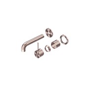 Mecca Wall Basin/Bath Mixer Separate Back Plate Handle Up 160mm Trim Kits Only Brushed Bronze gallery detail image