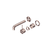 Mecca Wall Basin/Bath Mixer Separate Back Plate Handle Up 160mm Trim Kits Only Brushed Bronze gallery detail image