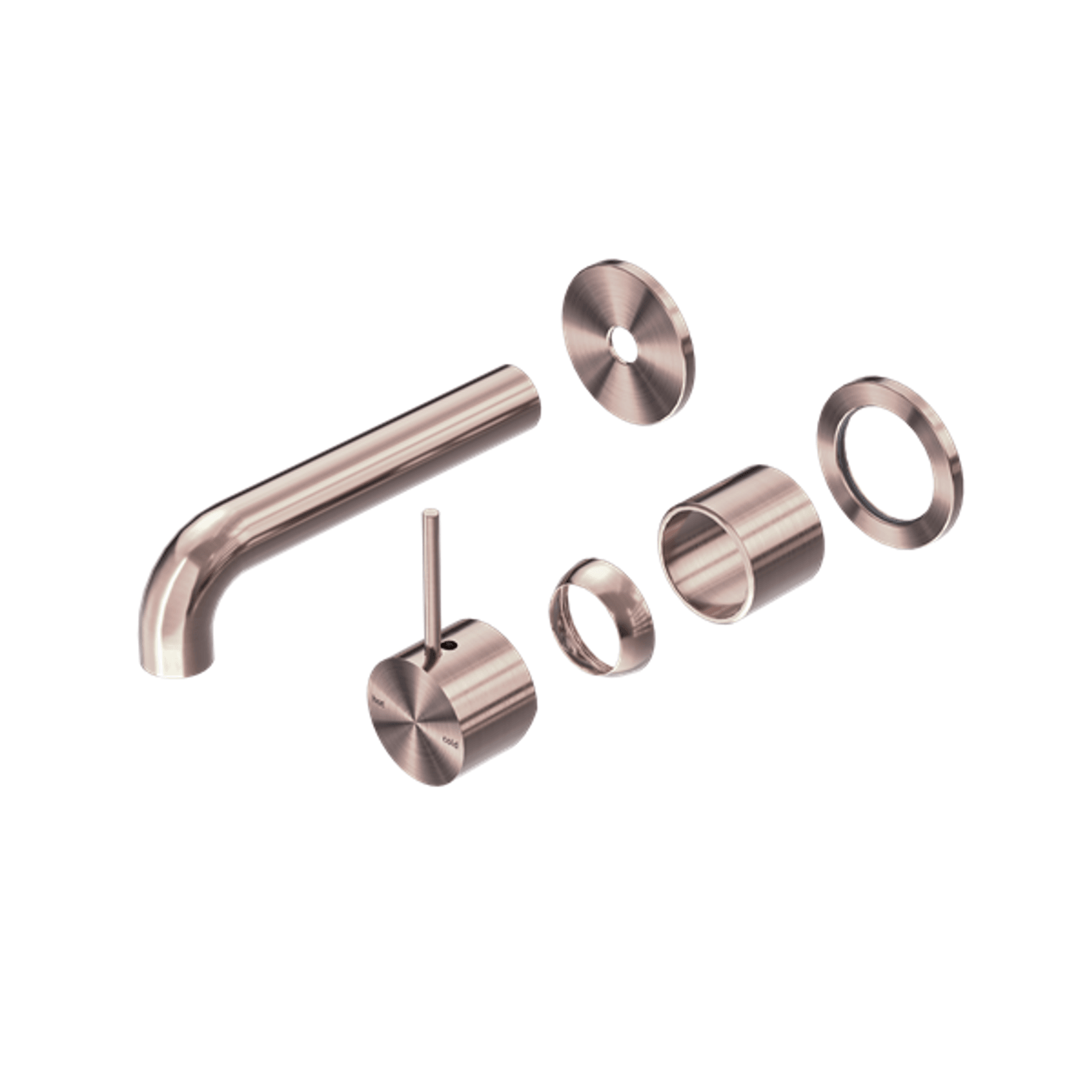 Mecca Wall Basin/Bath Mixer Separate Back Plate Handle Up 260mm Trim Kits Only Brushed Bronze gallery detail image