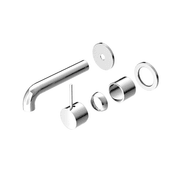 Mecca Wall Basin/Bath Mixer Separate Back Plate Handle Up 160mm Trim Kits Only Chrome gallery detail image