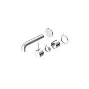 Mecca Wall Basin/Bath Mixer Separate Back Plate Handle Up 160mm Trim Kits Only Chrome gallery detail image