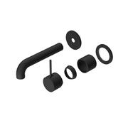 Mecca Wall Basin/Bath Mixer Separate Back Plate Handle Up 160mm Trim Kits Only Matte Black gallery detail image