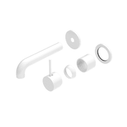 Mecca Wall Basin/Bath Mixer Separate Back Plate Handle Up 185mm Trim Kits Only Matte White gallery detail image