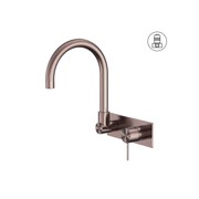 Mecca Wall Basin/Bath Mixer Swivel Spout Brushed Bronze gallery detail image