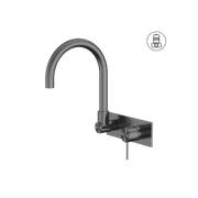 Mecca Wall Basin/Bath Mixer Swivel Spout Gun Metal gallery detail image