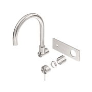 Mecca Wall Basin/Bath Mixer Swivel Spout Trim Kits Only Brushed Nickel gallery detail image