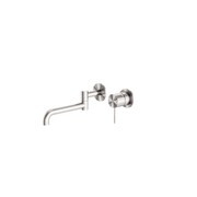 Mecca Wall Basin/Bath Mixer Swivel Spout 225mm Brushed Nickel gallery detail image