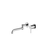 Mecca Wall Basin/Bath Mixer Swivel Spout 225mm Chrome gallery detail image