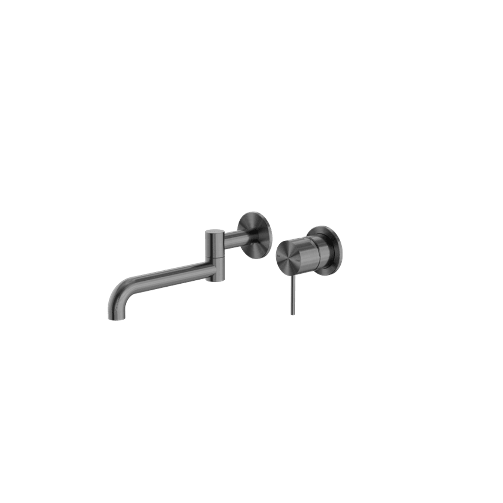 Mecca Wall Basin/Bath Mixer Swivel Spout 225mm Gun Metal gallery detail image