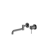 Mecca Wall Basin/Bath Mixer Swivel Spout 225mm Gun Metal gallery detail image