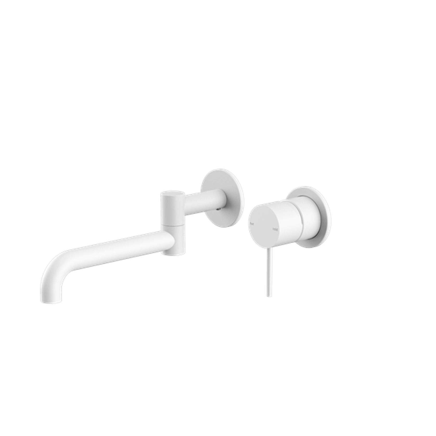 Mecca Wall Basin/Bath Mixer Swivel Spout 225mm Matte White gallery detail image