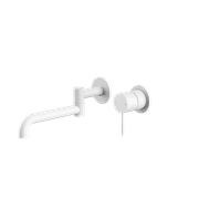 Mecca Wall Basin/Bath Mixer Swivel Spout 225mm Matte White gallery detail image