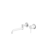 Mecca Wall Basin/Bath Mixer Swivel Spout 225mm Matte White gallery detail image