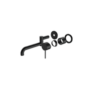 Mecca Wall Basin/Bath Mixer Swivel Spout 225mm Trim Kits Only Matte Black gallery detail image
