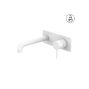 Mecca Wall Basin/Bath Mixer 260mm Matte White gallery detail image