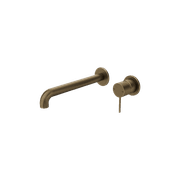 Mecca Wall Basin/Bath Mixer Separate Back Plate 230mm Tumbled Antique Brass gallery detail image