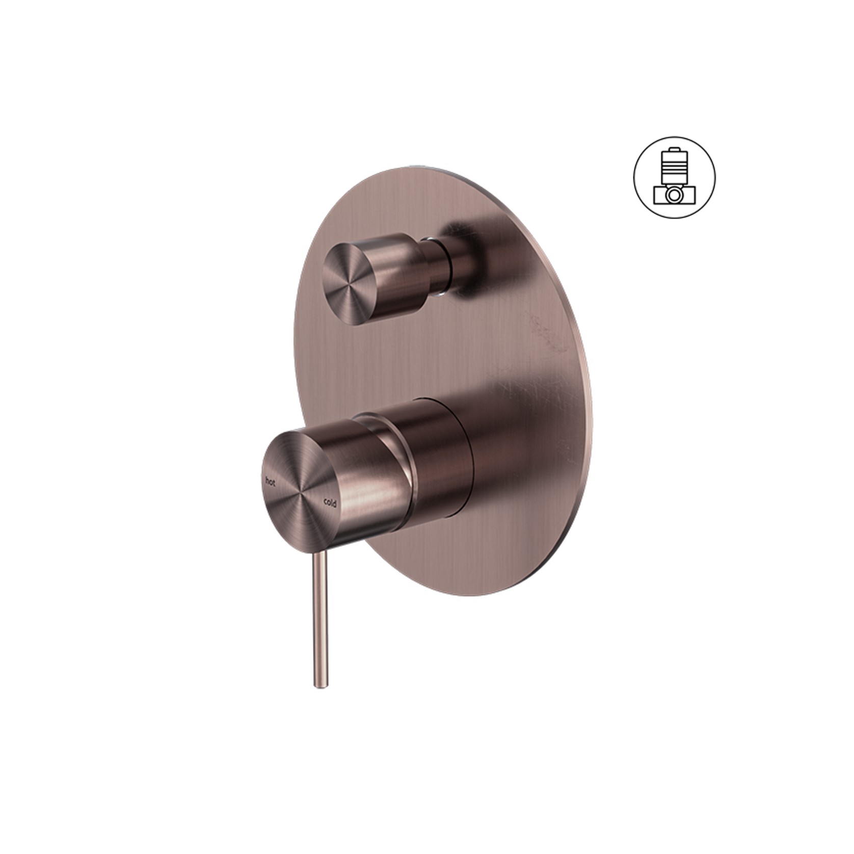 Mecca Shower Mixer With Divertor Brushed Bronze gallery detail image