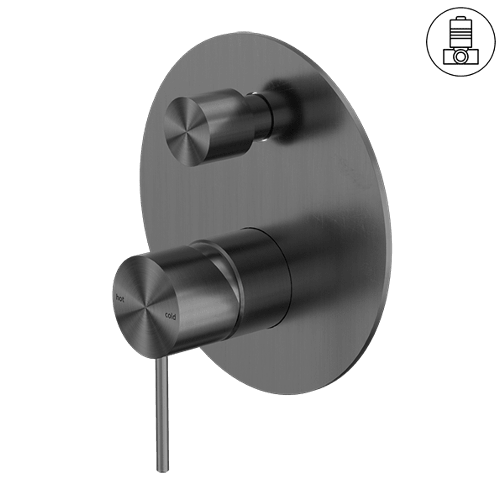 Mecca Shower Mixer With Divertor Gun Metal gallery detail image