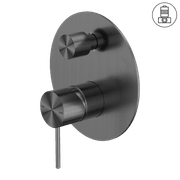 Mecca Shower Mixer With Divertor Gun Metal gallery detail image