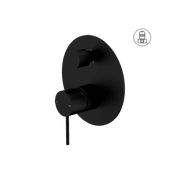 Mecca Shower Mixer With Divertor Matte Black gallery detail image